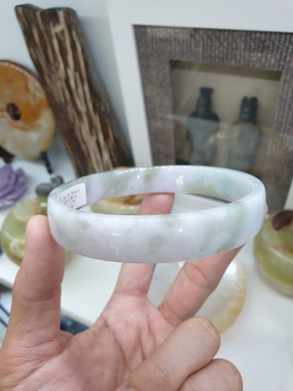 Plus Size Jade Bangle Square Cut Type A Jadeite Size 78-79