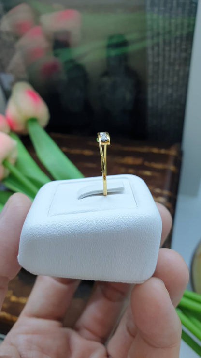 5-Stone Diamond Ring (7 US) | Solid 18K Gold | Giftable🎁 Lady's Ring