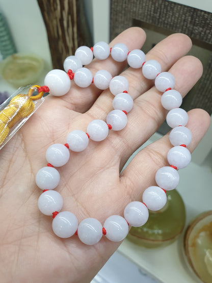 Jade Japa Mala | White Beads - Type A Jadeite | Handcrafted Lucky  Charms Ideal for Gifting 🎁
