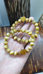 Tiger Eye Love Bracelets 17cm - Natural Honey Golden Stone Beads