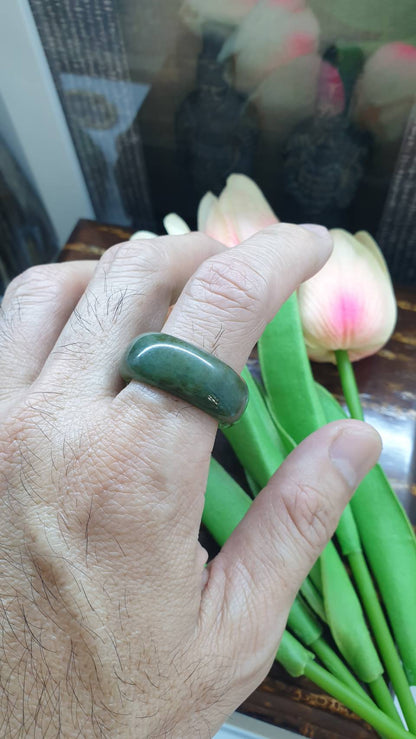Jade Domed Rings, Selections (13 US) | Authentic - Type A Jadeite