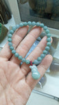 Olmec Blue Jade Wu Lou 17cm Bracelet - Type A Natural Guatemala Jadeite