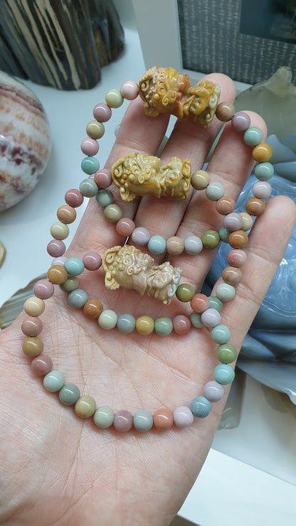 Alashan Jasper Ru Yi Empress Bracelet – Rich Earthy Tones| Luxury Lucky Charm Wrist Candy