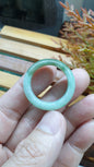 Plus Size Jade Rings 15US Natural Green Type A Myanmar Jadeite