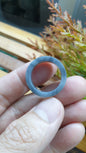 Elegant Gray Jade Rings 8.25US and 15US Type A Natural Jadeite