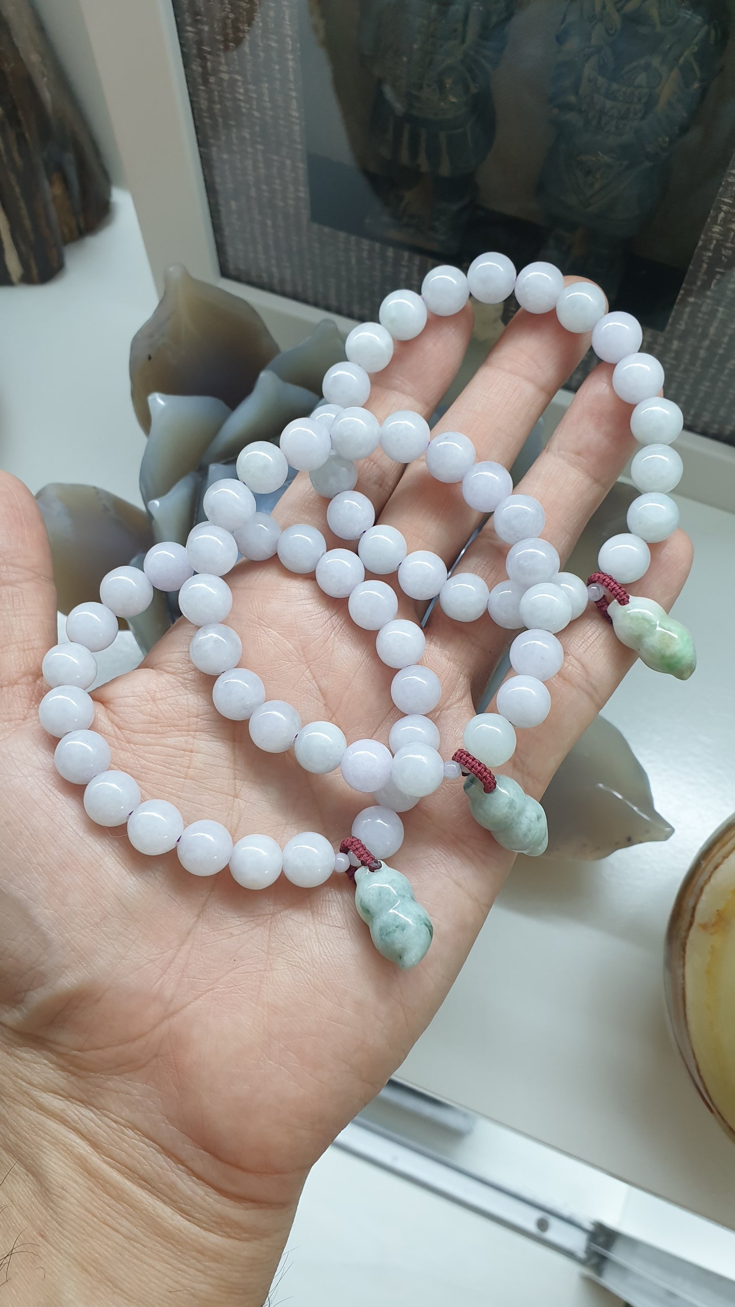 Huasheng Charmed Lavender Jade Bracelet | Good Fortune Wrist Candy | Type A Natural Jadeite 🤗