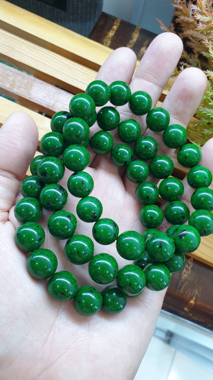 Mawsitsit Jade Bracelets 17cm Fei Cui - Vintage Type A Beads