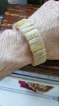 Golden Rutilated Quartz Stretch Bangles, Natural Gemstone Beads