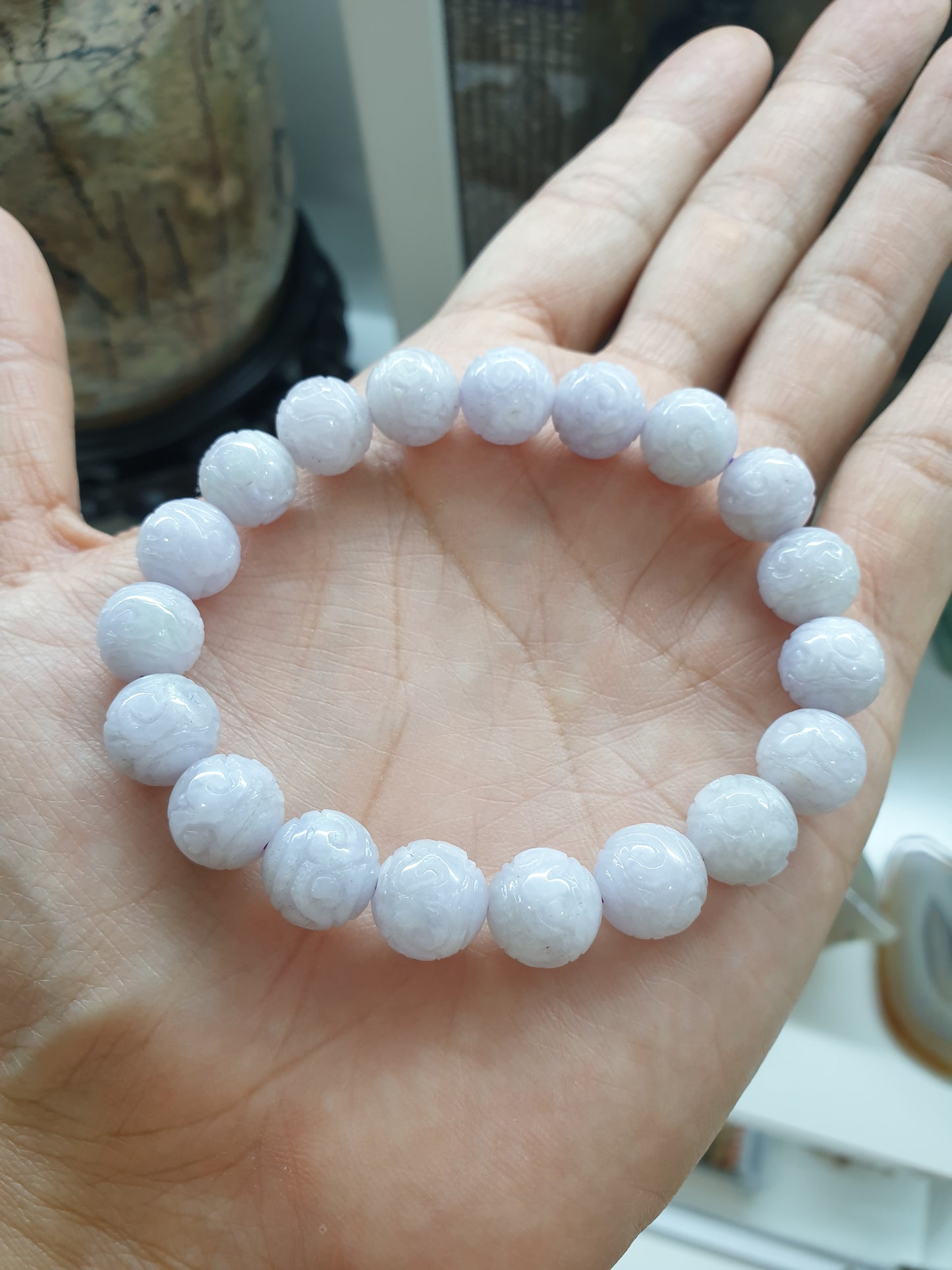 Jade Ruyi Beads Bracelet (17 cm, Selection) | Fei Cui - Type A Natural Jadeite | His or Hers luckycharm Wristcandy