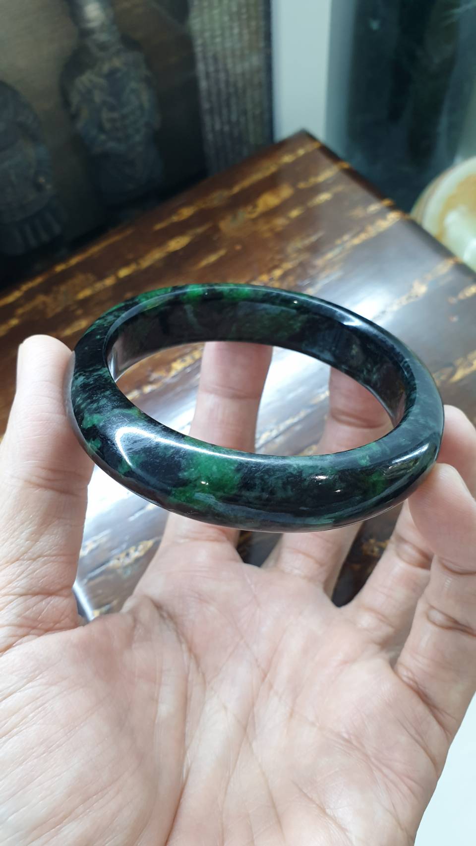 Emerald Green Jade Bangle (Size 56 & 60) | Authentic Type A Jadeite