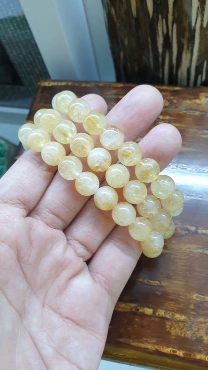 Citrine Beads Bracelets 17cm, Natural Gemstone Wristbands