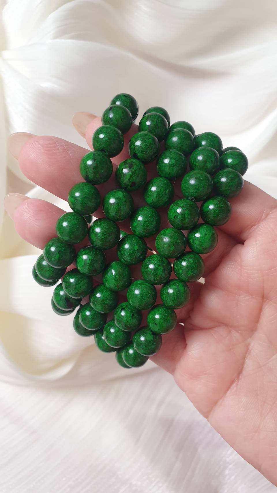 Mawsitsit Fei Cui Vintage Beads Bracelets 17cm Myanmar Natural Stone