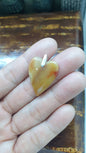 Honey Jade Heart Pendant Type A Natural Jadeite Sterling Silver S925