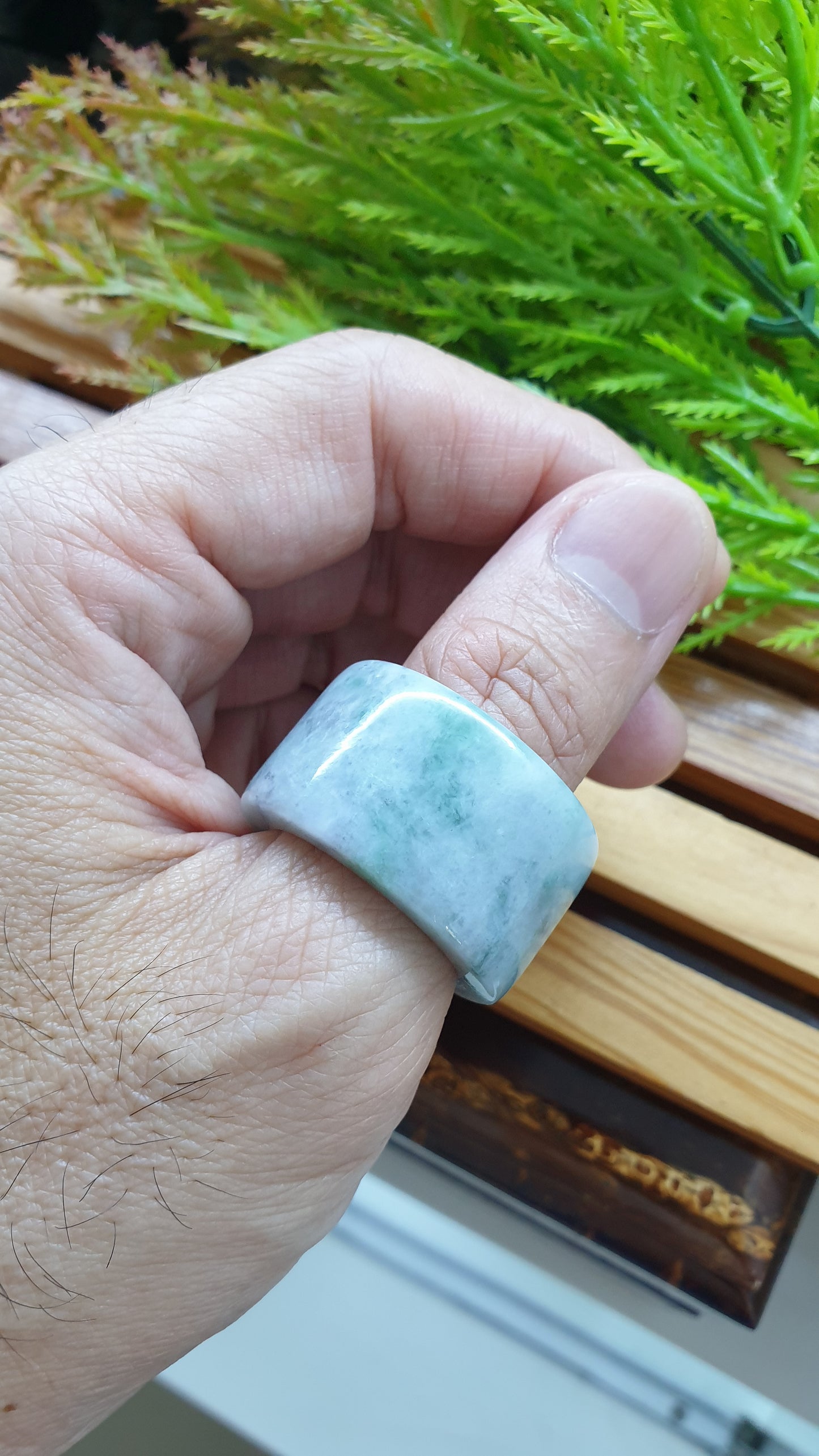 Jade Archers Ring 12.75US Type A Natural Myanmar Jadeite