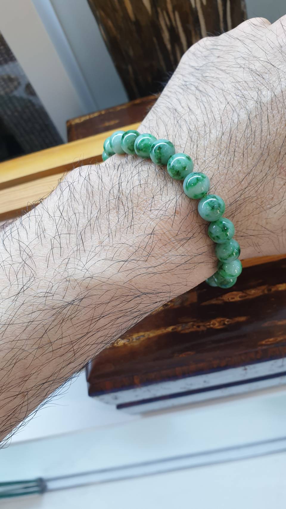 Type A Jadeite Beads Bracelets 17cm - Fei Cui Natural Myanmar Jade