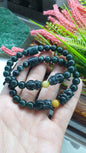 Ocean Blue Jade Wealth Keeper Bracelet 17cm Type A Natural Jadeite