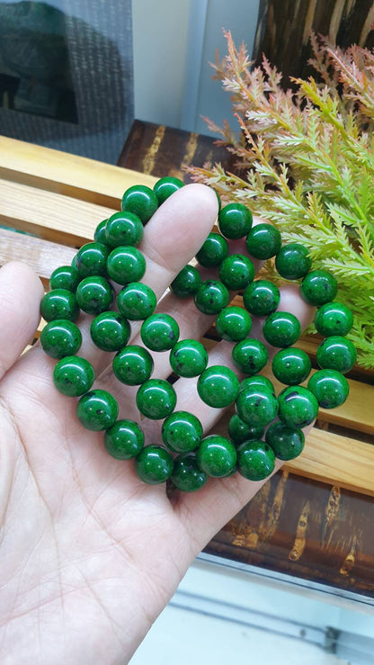 Mawsitsit Jade Bracelets 17cm Fei Cui - Vintage Type A Beads