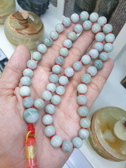 Jade Japa Mala | Type A Natural Jadeite | Handcrafted Meditation Beads