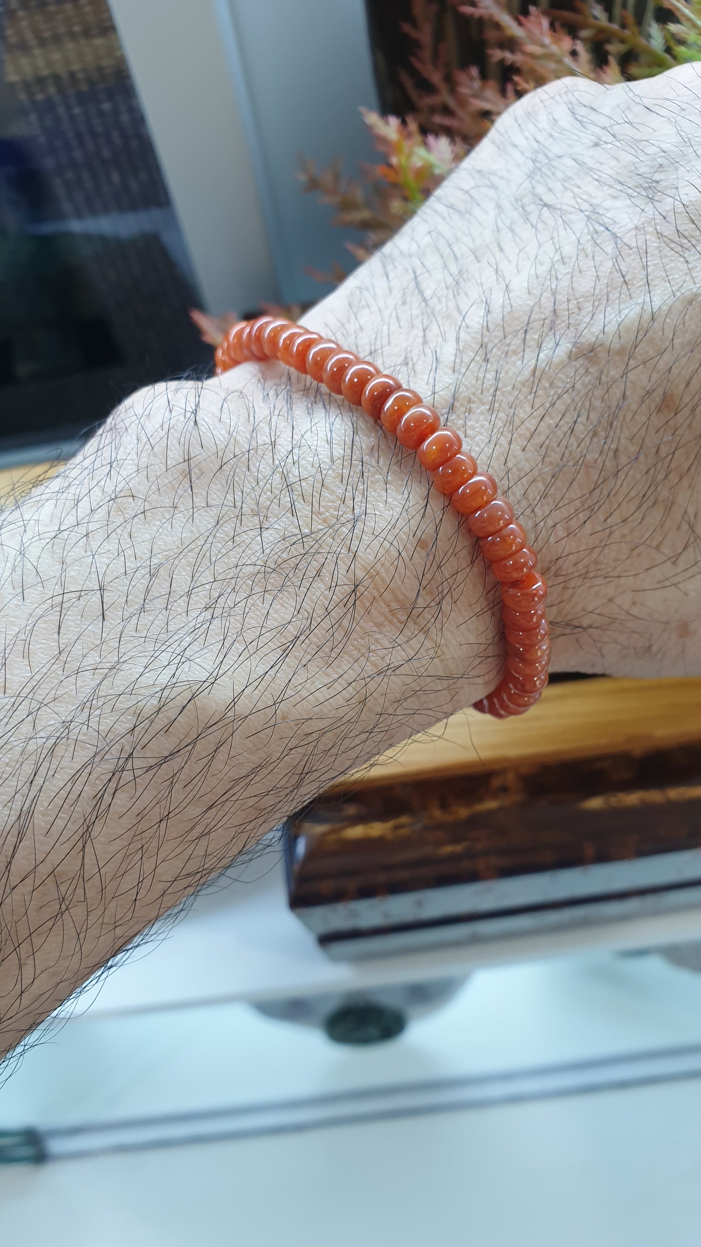 Jade Abacus Beads Bracelets 17cm Myanmar Jadeite Wealth Magnet Wristbands