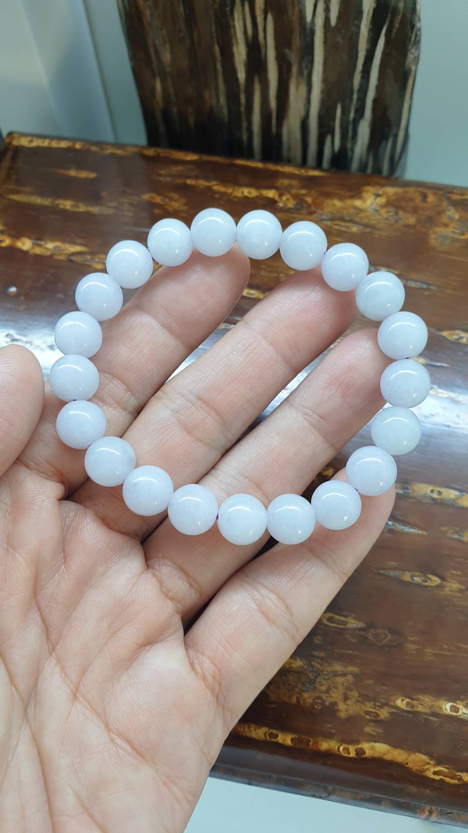 Silky Lavender Jade Bracelet 17cm Type A Natural Jadeite