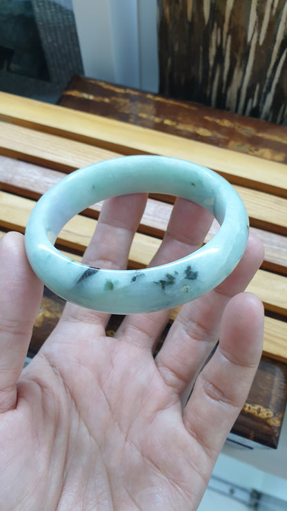 Green Lavender Jade Bangles S59 Fei Cui Type A Jadeite