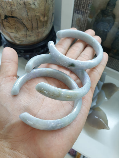 Jade Cuff Bangles Size 57 - 58 Natural Lavender Jadeite Random Pick