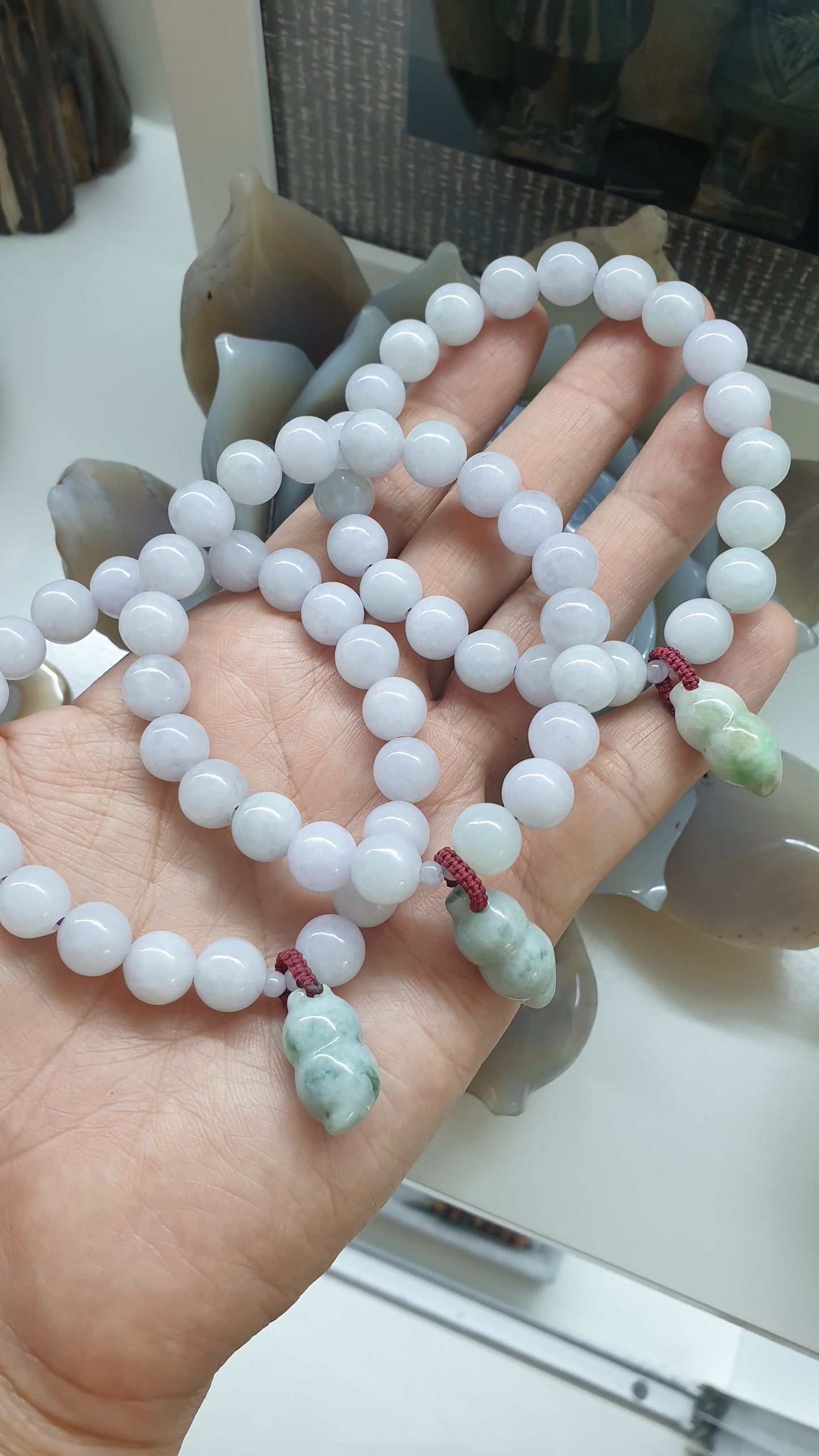 Huasheng Charmed Lavender Jade Bracelet | Good Fortune Wrist Candy | Type A Natural Jadeite 🤗