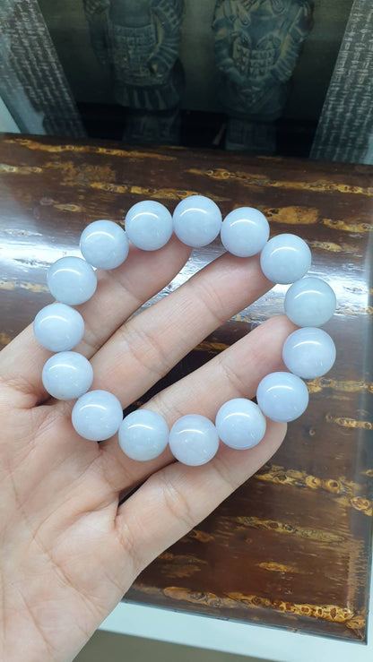 Lavender Jade Bracelet, 17 cm (Selectìons) | Type A Natural Jadeite Beads