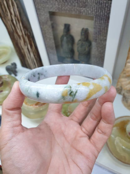 Plus Size Hok Lok Siew Jade Bangle Type A Jadeite Size 82-83