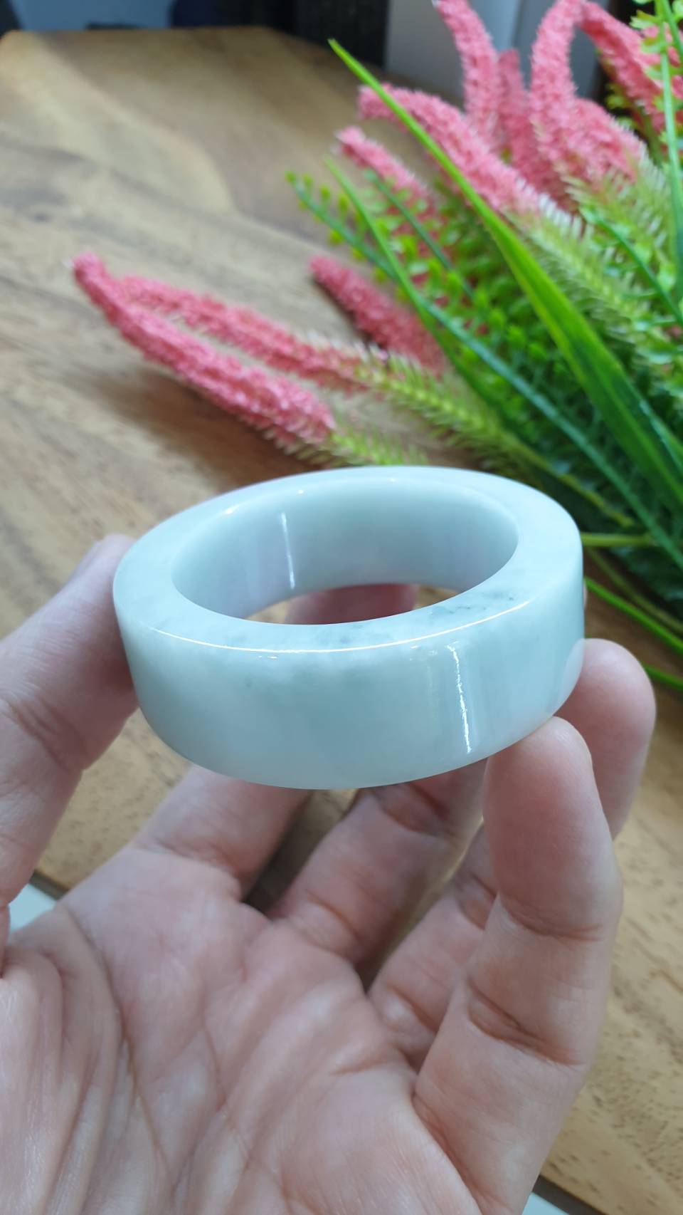 Kiddie Size Lavender Jade Bangle S42 Type A Natural Myanmar Jadeite