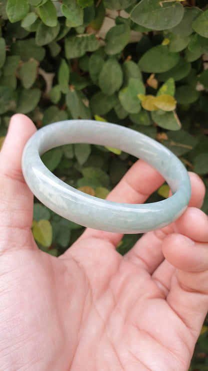 Light Green Jade Bangle S59 Type A Natural Myanmar Jadeite
