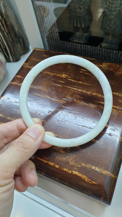 Jade Cylindrical Bangle (S 81 - 83) | Authentic Type A Jadeite | Vintage Jade Bracelet