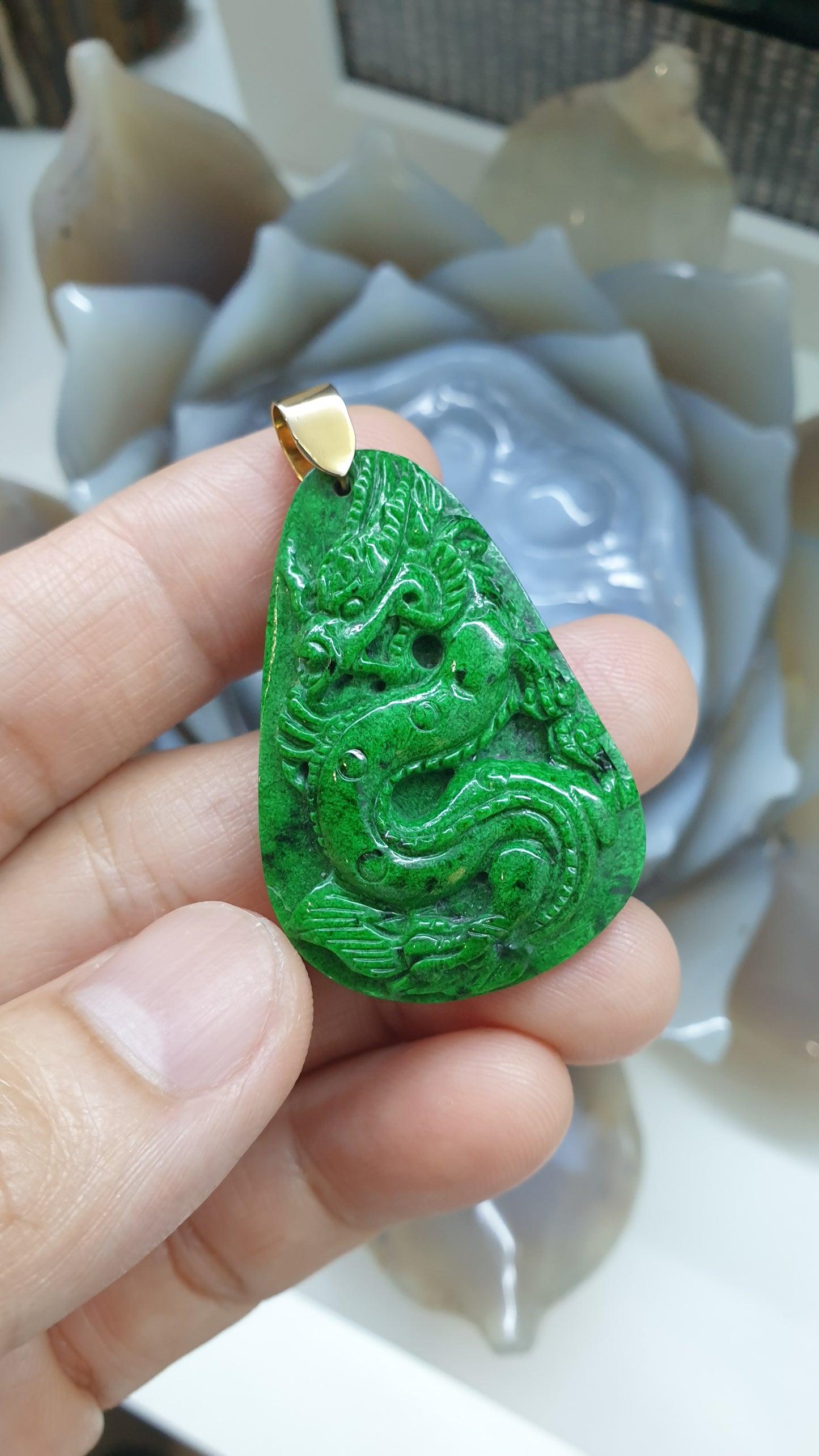 Dragon Phoenix Pendant | Mawsitsit & 18K Gold | His or Hers Statement Jewelry