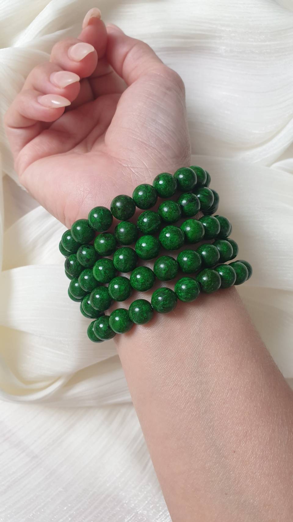Mawsitsit Fei Cui Vintage Beads Bracelets 17cm Myanmar Natural Stone