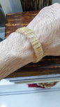 Golden Rutilated Quartz Stretch Bangles, Natural Gemstone Beads
