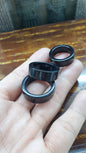 Type A Natural Chloromelanite Black Jade Domed Ring US 6.75 to 10.75