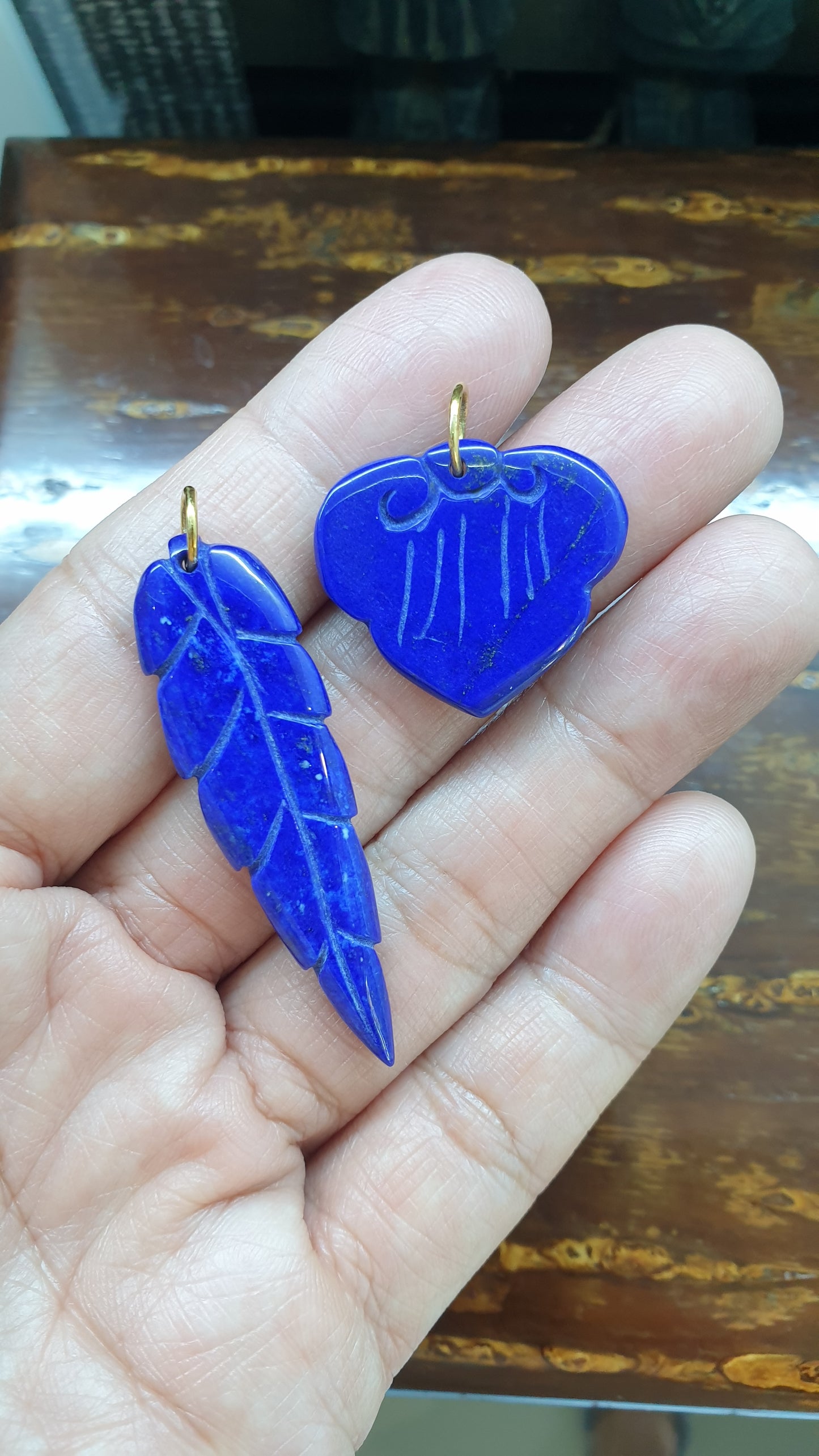 Lapis Lazuli Luckycharm Pendant (Selection) | Solid 9K Gold | Natural Gemstone