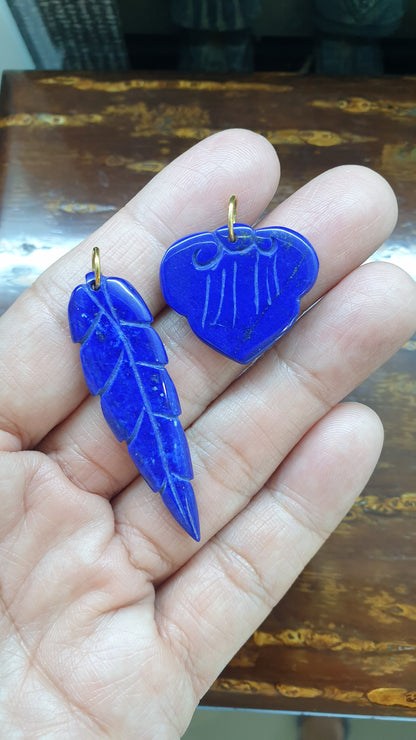 Lapis Lazuli Luckycharm Pendant (Selection) | Solid 9K Gold | Natural Gemstone