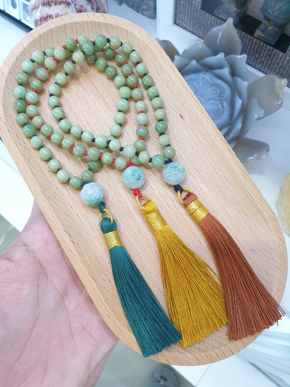 Jade Japa Mala | Vintage Beads - Type A Jadeite | Handcrafted Lucky Charms Ideal for Gifting 🎁