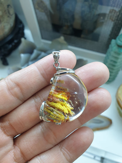 Garden Quartz Pendant | Natural Quartz | Authentic Sterling Silver