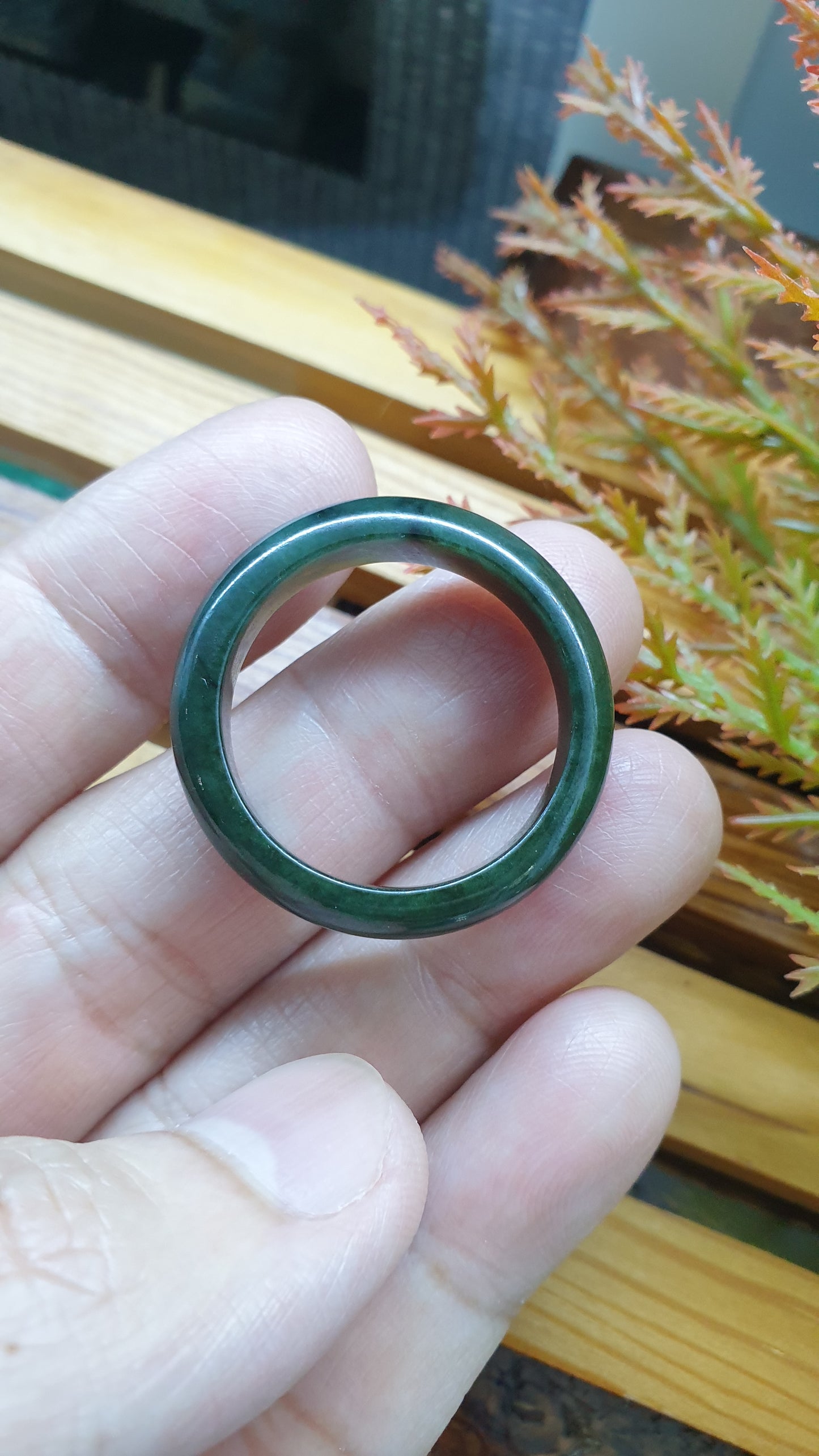 Plus Size Natural Jade Rings 15US Fei Cui Type A Myanmar Jadeite