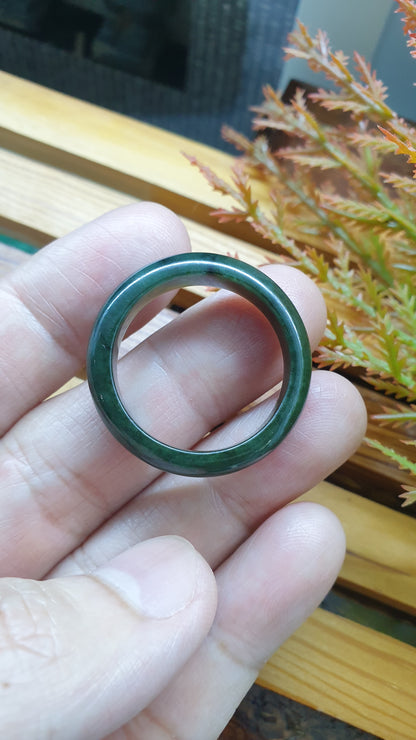 Plus Size Natural Jade Rings 15US Fei Cui Type A Myanmar Jadeite