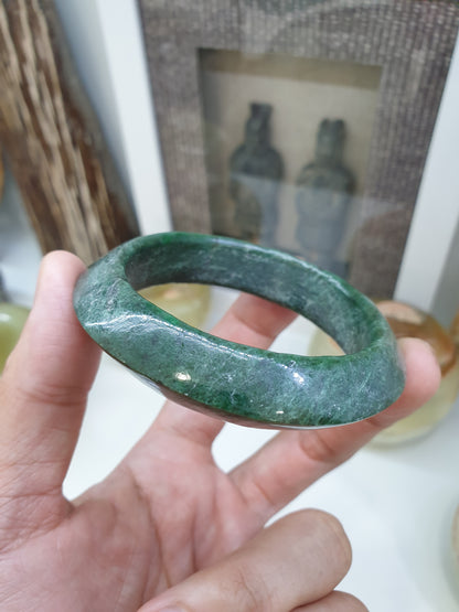 Vintage Mawsitsit Saucer Bangle (S 56) | Type A - Natural Mawsitsit Stone | Rare Collector's Piece