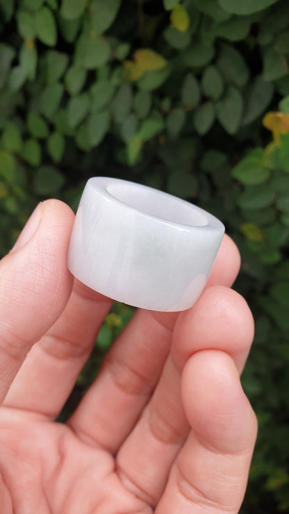 White Jade Archer's Ring (US 12.25) | Authentic Type A Jadeite | His or Hers Accessory