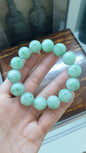 Luxury Jade Bracelet (17 cm, Selection) | Type A Natural Minty Green Jadeite | His or Hers Wrist Accessory