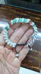 Jade Ping An Kou Beads Woven Bracelet (Mix Color, Adjustable) | Fei Cui - Type A Jadeite | His or Hers Fortune Jewelry