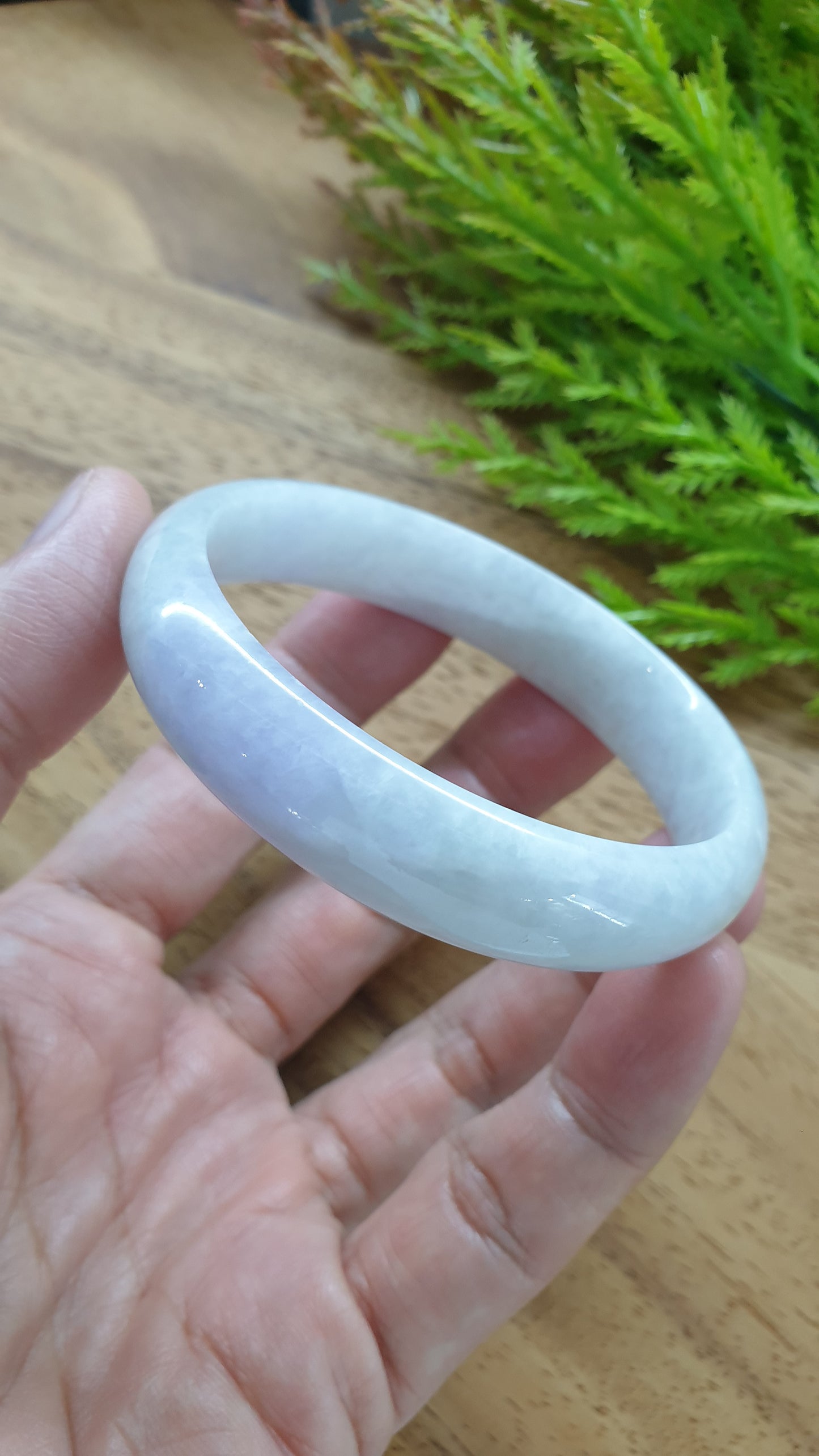 Lavender Jade Bangle S58.8 Fei Cui Myanmar Natural Jadeite Type A