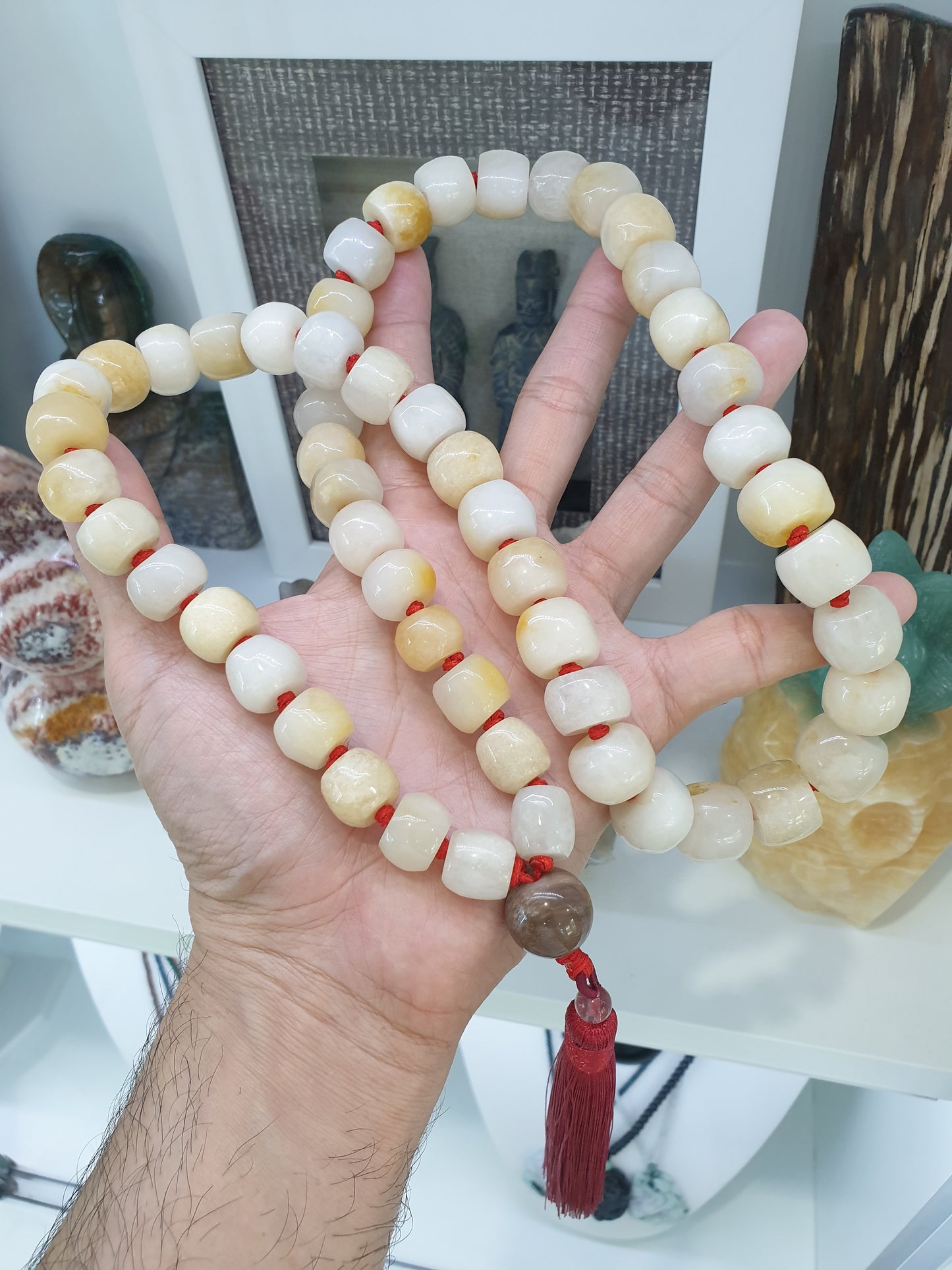 Japa Mala Necklace | 54 Beads Version - Vintage | Handcrafted Meditation Beads