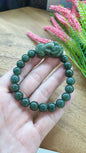 Jade Pixiu Wealth Bracelets 17cm Deep Green Fei Cui Type A Natural Jadeite