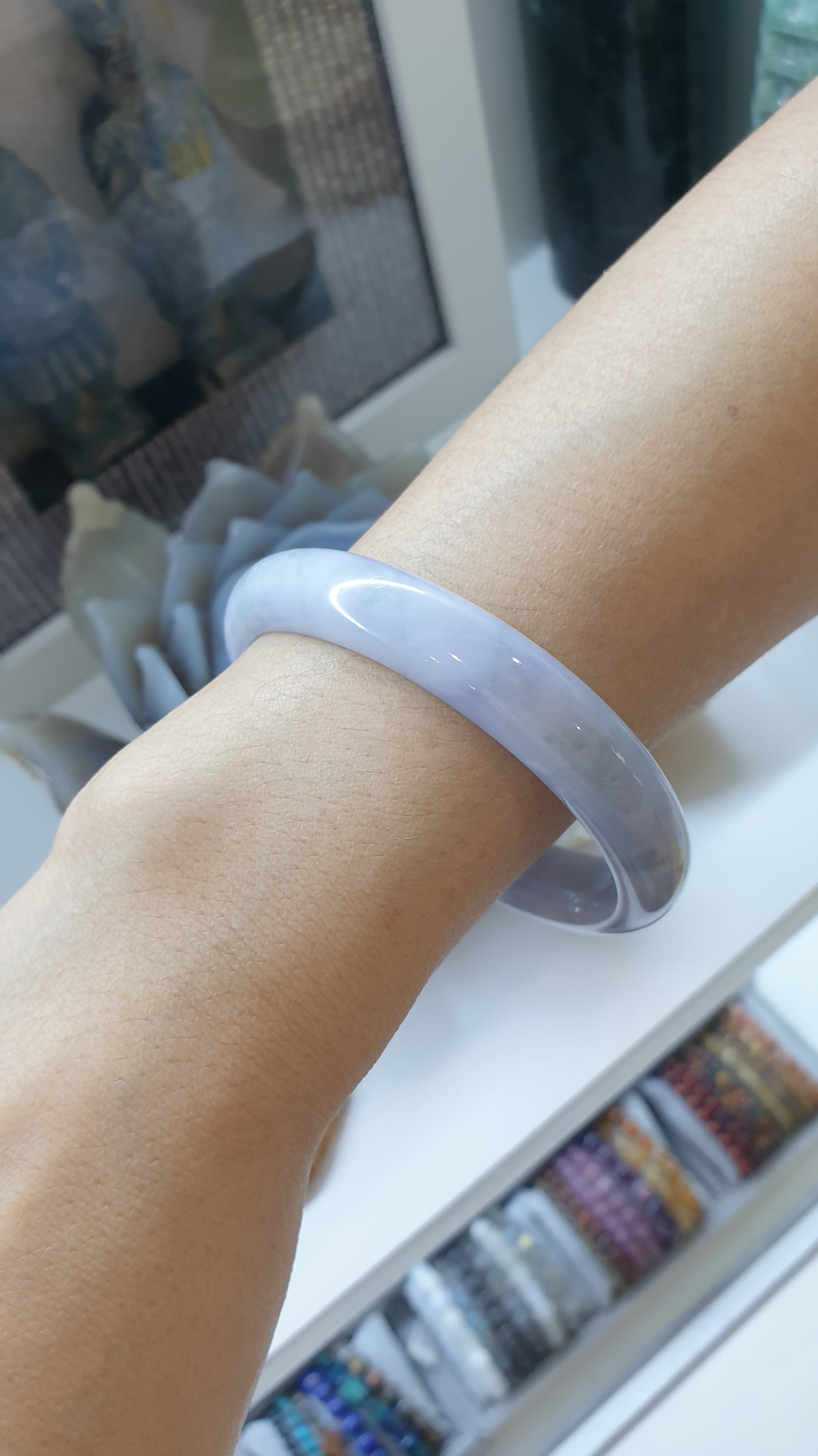 Lavender Jade Bangle (S 59 - 60) | Authentic Type A Jadeite